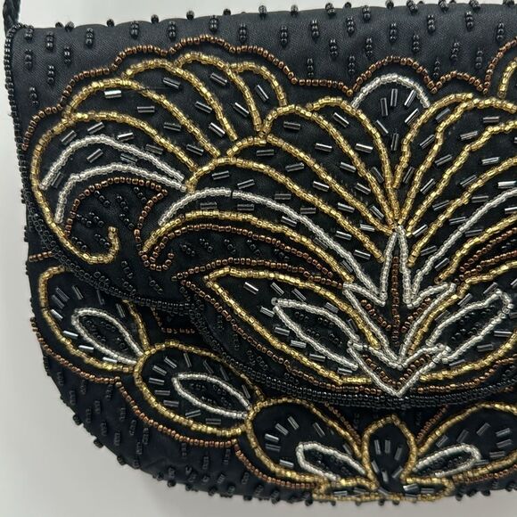Beaded Evening Shoulder Bag by Carla Marchi.Handmade - Picture 2 of 7